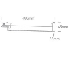15X1W LED linijinis bėgelio šviestuvas, juodas, 3000K, 65024TA/B/W