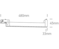 15X1W LED linijinis bėgelio šviestuvas, baltas, 3000K, 65024TA/W/W