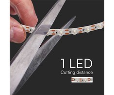 V-tac 16,5W/m LED juosta, 48LED/m, 24V, 3000K, 5m ritė