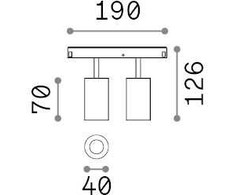 16W LED akcentinis šviestuvas į magnetinę sistemą EGO, juodas, 2700K, 48V, 340265