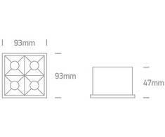 16W LED įleidžiamas šviestuvas, baltas, 3000K, 50406B/W/W