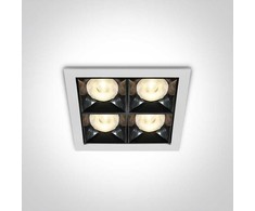 16W LED įleidžiamas šviestuvas, baltas, 3000K, 50406B/W/W