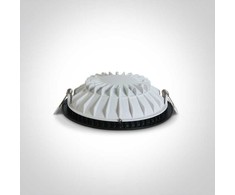 16W LED įleidžiamas šviestuvas, baltos/žalvario sp., 3000K, 10116FD/W/BS