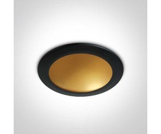 16W LED įleidžiamas šviestuvas, juodos/žalvario sp., 3000K, 10116FD/B/BS