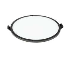 Ledlife 16W LED įmontuojama panelė, apvali, juodai chromuotu korpusu, 3000K