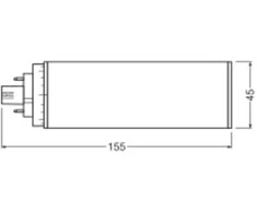 Ledvance 16W LED lemputė DULUX, GX24q-3, baltos matinės sp., 3000K