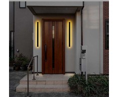 V-tac 16W LED linijinis sieninis šviestuvas, juodas, 3000K, IP65