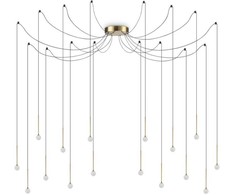 Ideal Lux 16W LED pakabinamas šviestuvas LUCCIOLA SP16, žalvario sp., 3000K, 284019