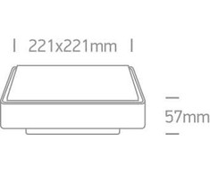 16W LED plafonas, baltas, 3000K, 67282N/W/W