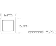 16W LED įleidžiama panelė, pilka, 3000K, 50116FA/G/W
