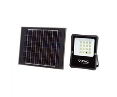 V-tac 16W LED prožektorius su saulės baterija, juodas, 4000K