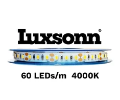 16W/m LED juosta LUXSONN, BRIDGELUX diodai 2835, DC24, 60 LED/m, 4000K, IP67, 5m ritė