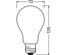 Ledvance 17W LED lemputė CLASSIC A, E27, baltos matinės sp., 2700K