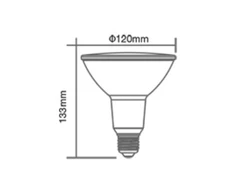 17W LED lemputė V-TAC, E27, raudona