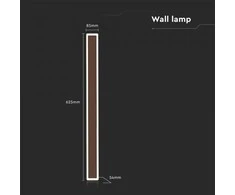 V-tac 17W LED linijinis lauko šviestuvas, rūdžių sp., 4000K