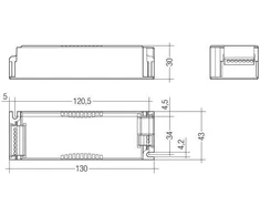 17W LED maitinimo šaltinis LCA, 250-700mA, DALI2