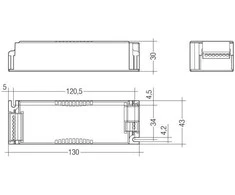 17W LED maitinimo šaltinis LCA, 250-700mA, DALI2