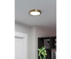 EGLO 17W LED paviršinė panelė FUEVA 5, žalvario sp., 3000K, 21cm