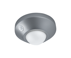 1,7W LED paviršinis šviestuvas NIGHTLUX, sidabro sp., 4000K, su baterija ir judesio davikliu