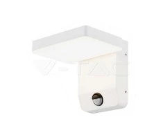 V-tac 17W LED sieninis lauko šviestuvas, baltas, 4000K, IP65, su judesio davikliu