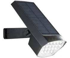 1,8W LED fasado šviestuvas su saulės baterija IRIS, juodas, CCT, IP54