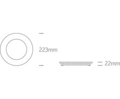 18W LED įleidžiama panelė, juoda, 3000K, 10118FA/B/W