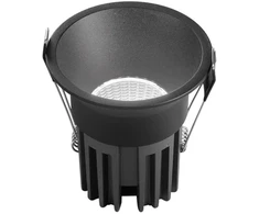 18W LED įleidžiamas šviestuvas QUARK, juodas, CCT