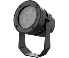 18W LED lauko šviestuvas - prožektorius FLOODLIGHT ROUND, juodas, 4000K, 45°, IP66