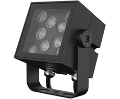 18W LED lauko šviestuvas - prožektorius FLOODLIGHT SQUARE, juodas, 3000K, 10°, IP66