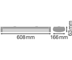 Ledvance 18W LED linijinis paviršinis šviestuvas, 4000K