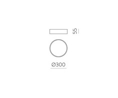 18W LED lubinis šviestuvas LONDON, juodas, 2700/3000/4000K, dimeriuojamas, P3760172NDP
