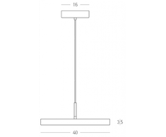 18W LED pakabinamas šviestuvas, baltos/šlifuoto žalvario sp., 3000K, dimeriuojamas, 25146