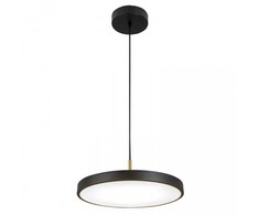 18W LED pakabinamas šviestuvas, juodos/šlifuoto žalvario sp., 3000K, dimeriuojamas, 25145