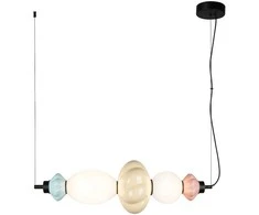 Lubinis šviestuvas 18W LED pakabinamas šviestuvas TORDI, smėlio/matinės baltos/mėlynos/rožinės sp., 3000K