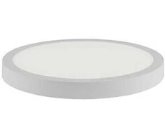 18W LED paviršinė panelė HOROZ, apvali, su maitinimo šaltiniu (3000K) šiltai balta