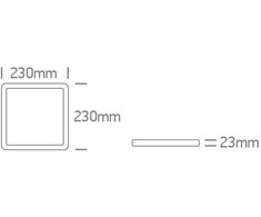 Lubinis šviestuvas 18W LED paviršinis šviestuvas, juodos sp., 2800/3300/4000K, 230x230mm, UGR19, 62020HU/B/V