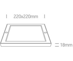 Lubinis šviestuvas 18W LED plafonas, baltas, 3000K, 62018AF/W/W