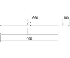18W LED sieninis šviestuvas ROW, baltas, 4000K, IP44