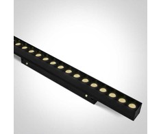 18W LED šviestuvas į magnetines sistemas MINI/MIDI, juodas, 3000/4000K, 48V, 50°, 42112BAL/B/V