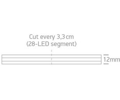 18W/m lanksti COB LED juosta, 24V, IP20, 840LEDs/m, 3000K/RGB, 7846/RGBW