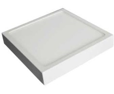 18W paviršinė panelė, balta, 3000K, 190x190mm, IP44