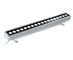 18W LED sieninis šviestuvas WALL WASHER, juodas, 6000K, IP65