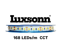 19,2 W/m LED juosta LUXSONN, CCT (2700K-6500K), DC24, IP20, 168LED/m, CRI90