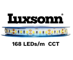 19,2W/m LED juosta LUXSONN, DC24, 168 LED/m, 2700-6500K, 5m ritė