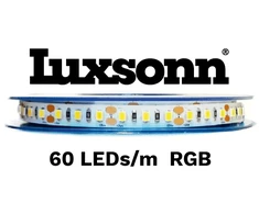 19,2W/m LED juosta LUXSONN, DC24, 60 LED/m, RGB, 5m ritė