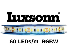 19,2W/m LED juosta LUXSONN, RGB+4000K, DC24, IP20, 60 LED/m, BRIDGELUX diodai, 5m ritė