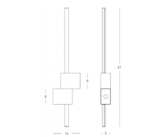 19W LED sieninis šviestuvas, juodas, 3000K, dimeriuojamas, 25147