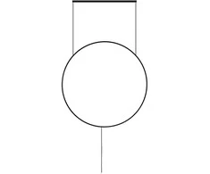 Bikuvalt 19W LED sieninis šviestuvas SHADOW, juodas, 3000K, 4250500