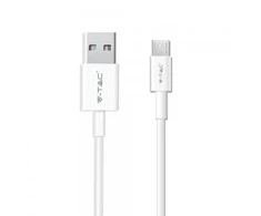 1m mikro USB laidas, baltas, TPE.