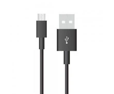 1m mikro USB laidas, juodas, PVC.